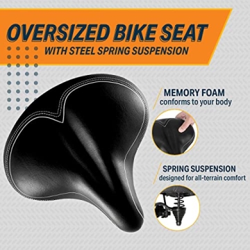 Bikeroo Comfort Bike Seat for Peloton & All Bicycles