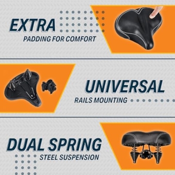 Bikeroo Comfort Bike Seat for Peloton & All Bicycles