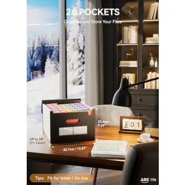 ABC Life Accordion File Organizer for Efficient Document Storage