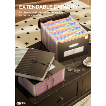 ABC Life Accordion File Organizer for Efficient Document Storage