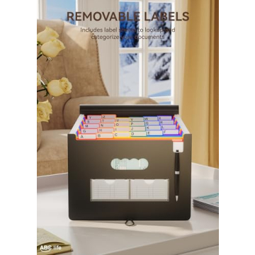 ABC Life Accordion File Organizer for Efficient Document Storage