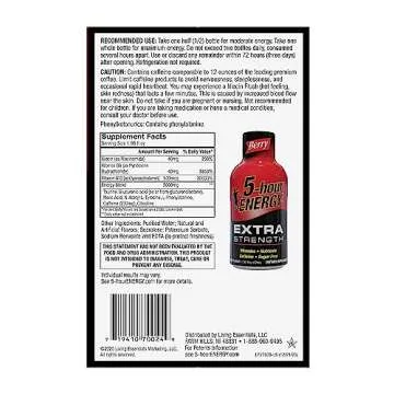 5-Hour Energy Extra Strength Beverage - Black Berry Flavor