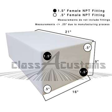Class A Customs | 13 Gallon RV Concession Fresh and Gray Water Tank | T-1300