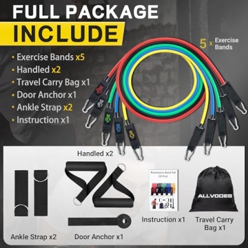 Adjustable Resistance Bands Set for Comprehensive Workouts