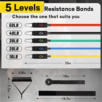 Adjustable Resistance Bands Set for Comprehensive Workouts