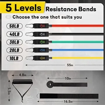 Adjustable Resistance Bands Set for Comprehensive Workouts