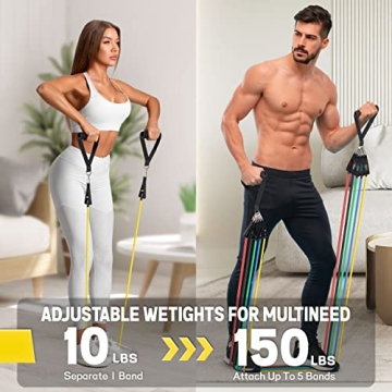 Adjustable Resistance Bands Set for Comprehensive Workouts