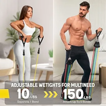 Adjustable Resistance Bands Set for Comprehensive Workouts