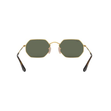 Ray-Ban RB3556N Octagonal Flat Lens Sunglasses, Gold/G-15 Green, 53 mm