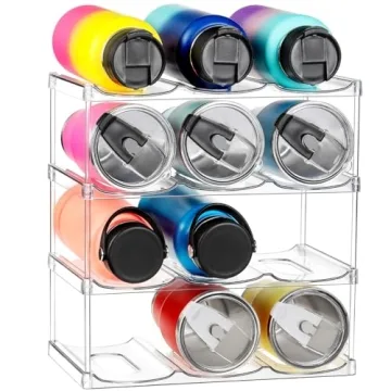 LANDNEOO Stackable Water Bottle Organizer Holder - for Stanley & Others' Large Tumbler Organization ...