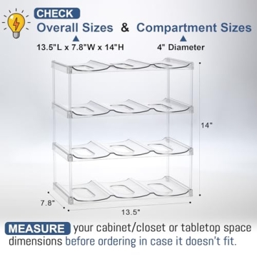 Stylish LANDNEOO Stackable Water Bottle Organizer for Home