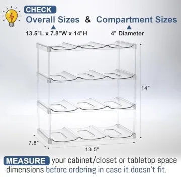 Stylish LANDNEOO Stackable Water Bottle Organizer for Home