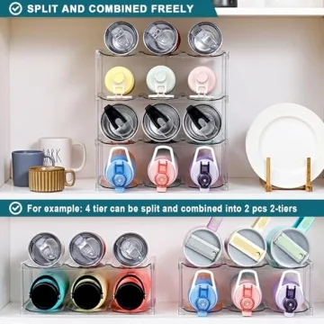 Stylish LANDNEOO Stackable Water Bottle Organizer for Home