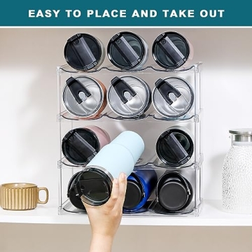 Stylish LANDNEOO Stackable Water Bottle Organizer for Home