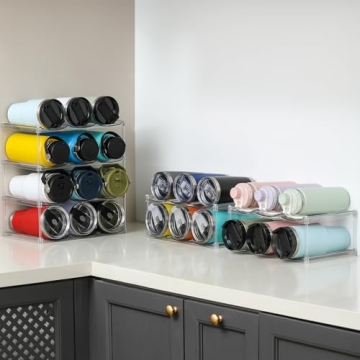 Stylish LANDNEOO Stackable Water Bottle Organizer for Home