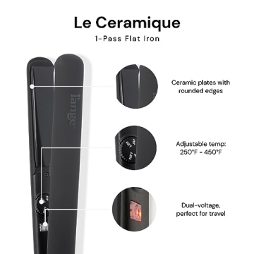 L'ANGE HAIR Le Ceramique 1-Pass Flat Iron - Fast Styling Tool