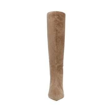 Steve Madden Women's Lavan Knee High Boot, Oatmeal Suede, 6.5