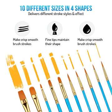Sooez 30Pcs Art Paint Brushes Set for All Artists