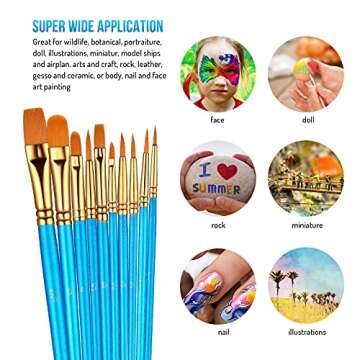 Sooez 30Pcs Art Paint Brushes Set for All Artists
