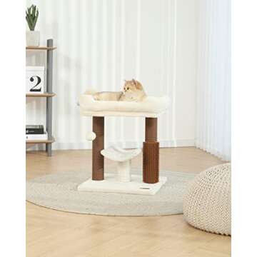 Hoopet cat Tree Tower,cat Scratching Post for Indoor Cats,Featuring with Super Cozy Perch,Cat Self G...