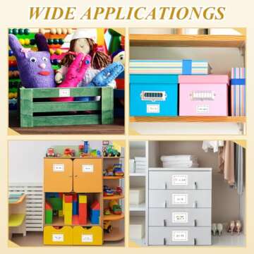 Jeyiour 100 Pcs Durable Transparent Label Holders