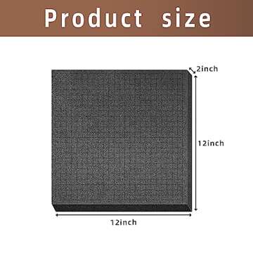 DECOHS 4 Pcs Pick and Pluck Foam- 12 x 12 x 2 Inch Pick Apart Foam Insert- Pluck Pre Cube Sheet Foam with Bottom Use for Board Game Box Cases Storage Drawer