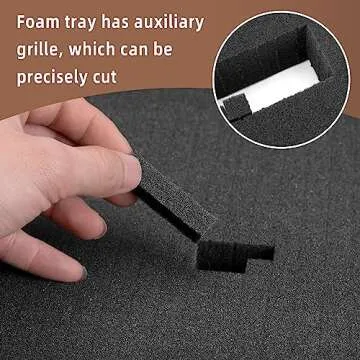 DECOHS 4 Pcs Pick and Pluck Foam- 12 x 12 x 2 Inch Pick Apart Foam Insert- Pluck Pre Cube Sheet Foam with Bottom Use for Board Game Box Cases Storage Drawer