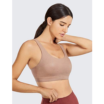 CRZ YOGA Women's Strappy Sports Bra - Comfort & Style for Active Women