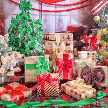 woric Green Satin Ribbon 50 Yards for Crafts & Gifts