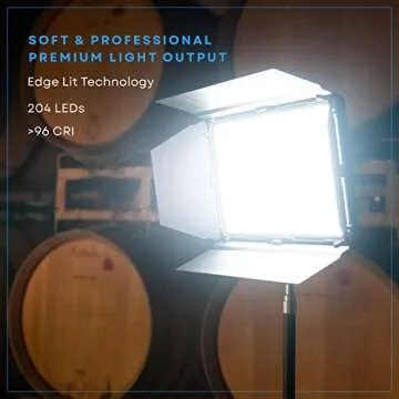 Lume Cube Studio Panel 2-Point Lighting Kit | Edge Lit LED Bicolor Light Panels 3200k - 5600k | Rech...