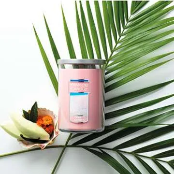 Yankee Candle Pink Sands Scented, Classic 22oz Large Tumbler 2-Wick Candle, Over 75 Hours of Burn Time, Premium Quality, Exotic Island Escape