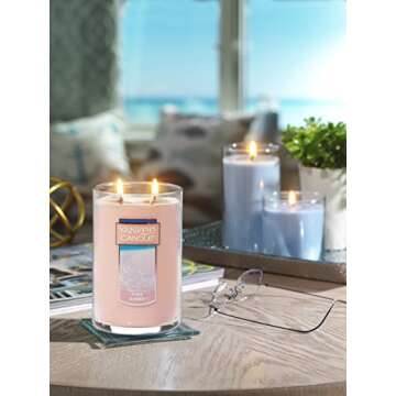 Yankee Candle Pink Sands Scented, Classic 22oz Large Tumbler 2-Wick Candle, Over 75 Hours of Burn Time, Premium Quality, Exotic Island Escape