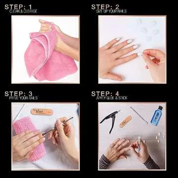 By Vixi 600 MEDIUM COFFIN/BALLERINA NAIL SET with PREP FILE, 12 Sizes - Opaque Express Full Cover False Fingernail Extensions for Salon Professionals & Home Use