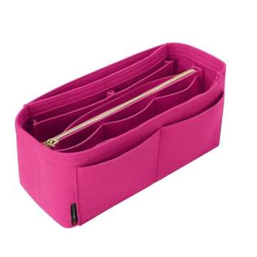 OMYSTYLE Rosy Slender Medium Organizer Insert, Felt Tote Bag Organizer Insert with 5 Sizes, Handbag ...