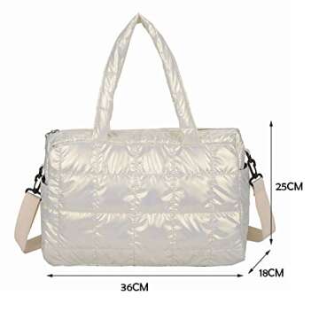 Puffy Crossbody Bag Quilted Crossbody Handbags for Women Lightweight Puffer Shoulder Bag Down Cotton Padded Hobo Bag