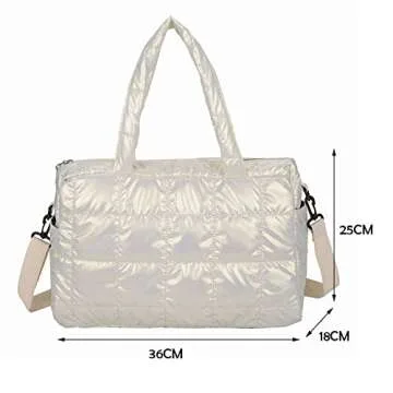 Puffy Crossbody Bag Quilted Crossbody Handbags for Women Lightweight Puffer Shoulder Bag Down Cotton Padded Hobo Bag