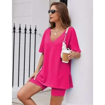 Ekouaer Womens Pajamas 2 Piece Lounge Sets Stylish Comfort