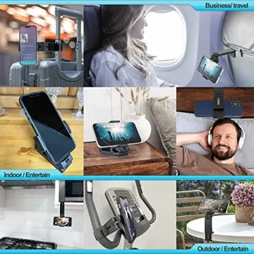 Universal Phone Clip Holder Hands-Free Travel Viewing