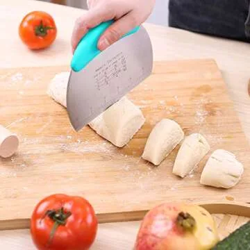 Premium Dough Scraper Cutter with Non-Slip Grip Blue