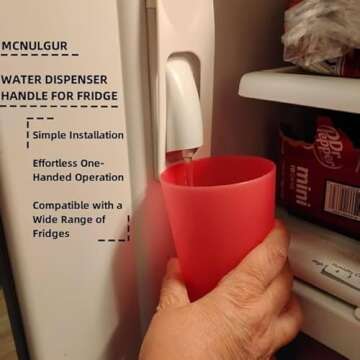 Water Dispenser Handle for Refrigerator - Universal Fit, One-Handed Operation, Compatible for Whirlp...
