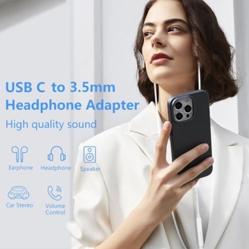 Seulliya USB C to 3.5mm Adapter for Hi-Res Audio