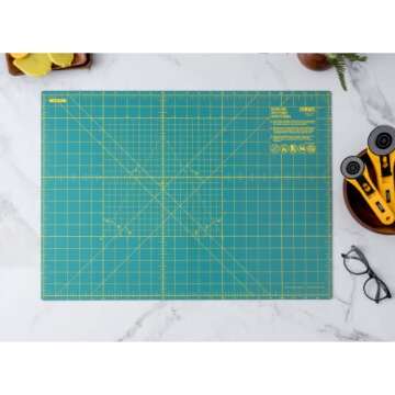 OLFA Self Healing 17" x 24" Cutting Mat - Foldable Rotary Mat for Quilting and Crafts