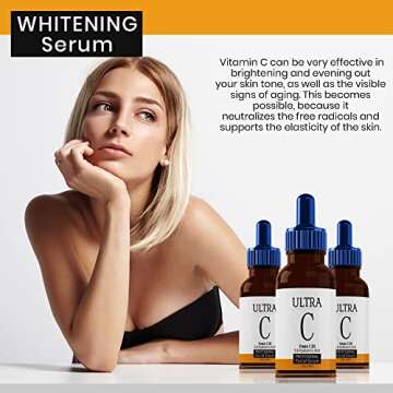 ULTRA Vitamin C & Hyaluronic acid face serum, Hydrating, 20% Vitamin C, Reduction of wrinkles, fine lines, dark spots, Anti-Aging Serum