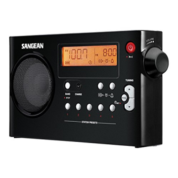 Sangean PR-D7 AM/FM Digital Portable Radio with Built-in Battery Charger (Black)