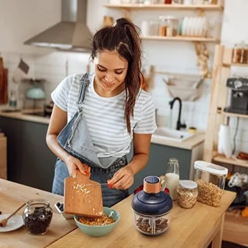 Bear Food Processor with 2 Glass Bowls for Easy Prep