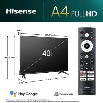 Hisense 40-Inch Smart TV - FHD 1080p with Alexa