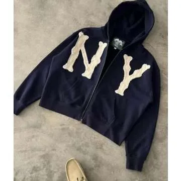 Stylish Unisex Embroidery Hoodies Zip Up for Trendsetters