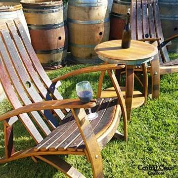 Adirondack Chair Set - Handcrafted Wine Barrel Outdoor Furniture