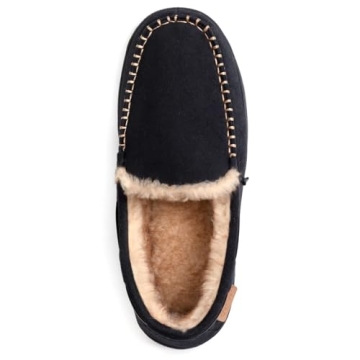 Comfortable Men's Moccasin Slippers with Memory Foam Support