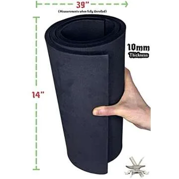 EVA Foam Cosplay - 10mm (1mm to 10mm) - Black or White - 14" x 39" Sheet - Ultra High Density Craft Foam 85 kg/m3 - by The Foamory